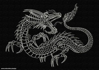 Dragon embroidery designs